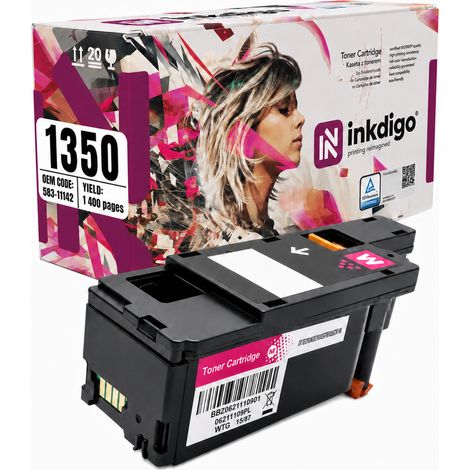 Toner Inkdigo 593-11142 compatibile con Dell 1250C C1760nw 1355CN 1350CNW, certificato TÜV. (1/5)