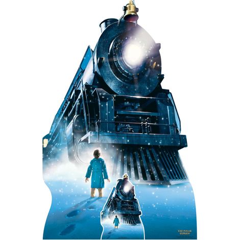 Figurine en carton Train film Polar Express ou Pole Express - Haut 142 cm