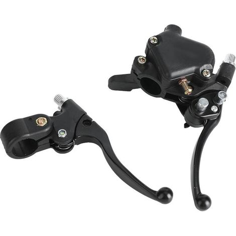 Levier de frein moto, Paire De 22mm Moto Gauche Droite Pouce De Frein Levier De Frein Accélérateur Pour Mini Moto Quad Pit Bike ATV (1/5)