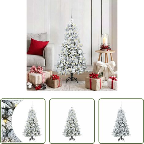 Künstlicher Baum -  Künstlicher klappbarer Weihnachtsbaum Weiß 120 cm PE und PVC