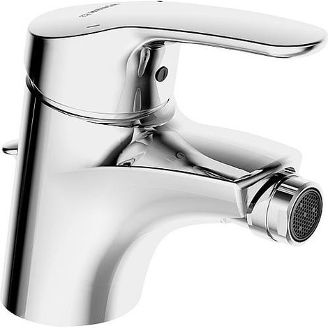 robinet de bidet Hansa Hansamix 01063283 chromé , avec garniture de vidage , saillie 113 mm
