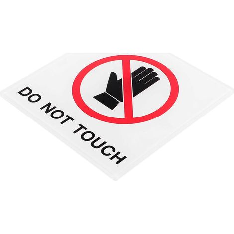 Panneau d'avertissement en acrylique « Ne pas toucher » (lot de 2) pour usage au bureau (1/5)