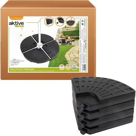 Base per Ombrellone Aktive 48 x 7,5 x 48 cm Plastica (1/5)