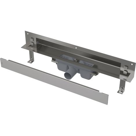Alcadrain APZ5-SHADE Abflusssystem für Einbau in die Wand, Abdeckung Edelstahl-Matt LED Weiß 1050mm (1/4)