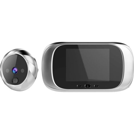 Caméra de judas numérique pour porte avec écran LCD 2,8" (argent) 4,77(64) (1/5)