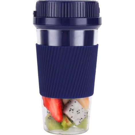 Mixeur-blender électrique rechargeable par USB, mixeur à fruits, bol mélangeur pour smoothies, robot culinaire multifonctionnel (bleu) (1/5)