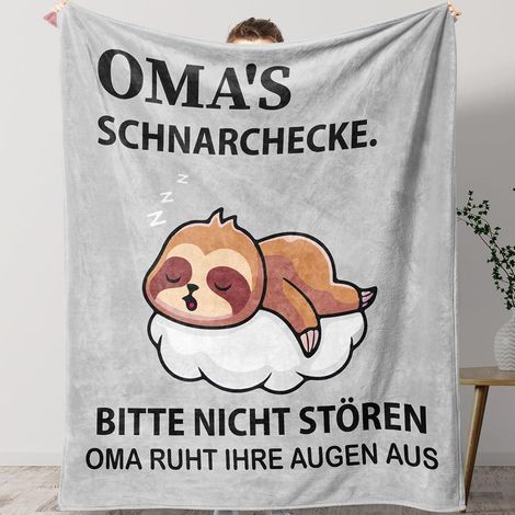 KAAYEE Oma Geschenk Weiche Decke Weihnachten Muttertag Geburtstag 1.3x1.5M (1/5)