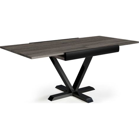 Table à Manger Extensible "Shoreditch" 90-180cm Marron (1/4)