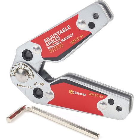 Aimant de soudage réglable 20°-200°, support magnétique pour soudeur, outil et accessoire de soudage. (1/5)