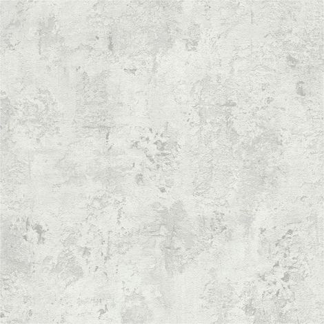 Plaster look wallpaper wall Profhome 388233 hot embossed non-woven wallpaper textured in concrete look matt grey light grey 5.33 m2 (1/5)