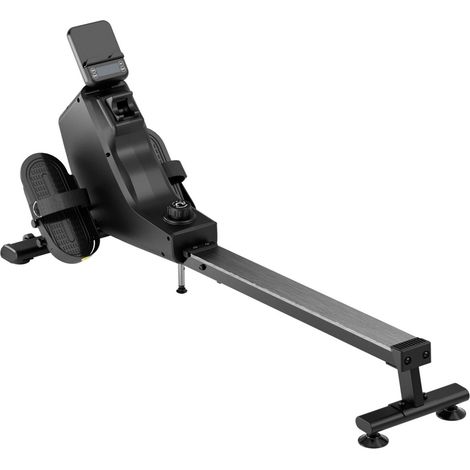 Rameur magnétique pliable, 16 niveaux de résistance silencieuse, capacité 158 kg, poulie fluide, compatible Bluetooth et écran LCD pour maison. (1/5)