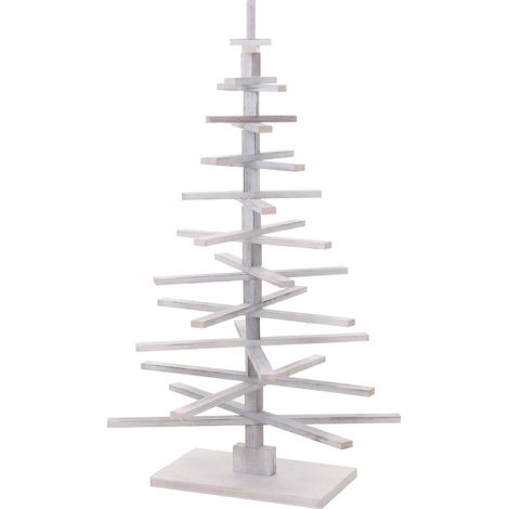 Sapin de Noël décoratif HWC-H77, Sapin de Noël 3D Décoration de Noël, look shabby bois de sapin réglable 130x82x82cm b (1/5)