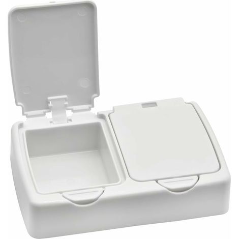 Boîte de Rangement de Bureau, Petite boîte de Rangement en Plastique Blanc avec couvercles pour Ranger de Petits Objets, Perles, Bouchons d'oreille, Bijoux au Bureau à Domicile (1/5)