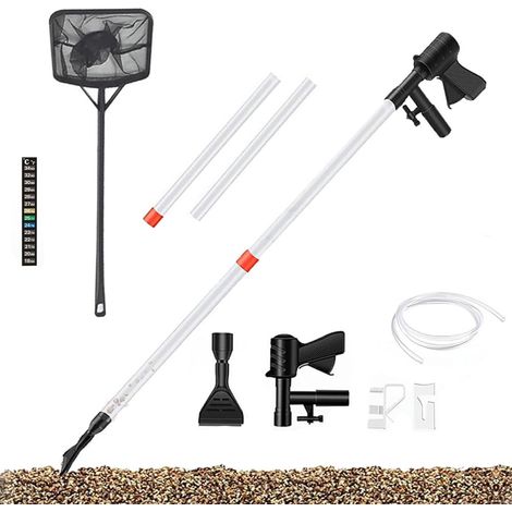 Aspirateur d aquarium changeur d eau nettoyeur de gravier pompe à siphon filtrée filtre à changement d eau quotidien thermomètre à b (1/5)