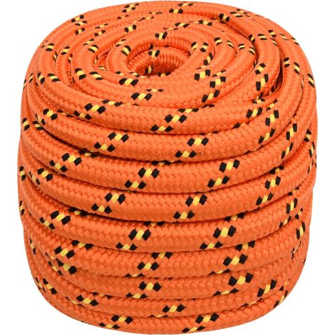 Corde de bateau, Corde de Chanvre, pour la Décoration, le Bricolage, le Jardinage Orange 20 mm 100 m Polypropylène OIB8286E (1/5)