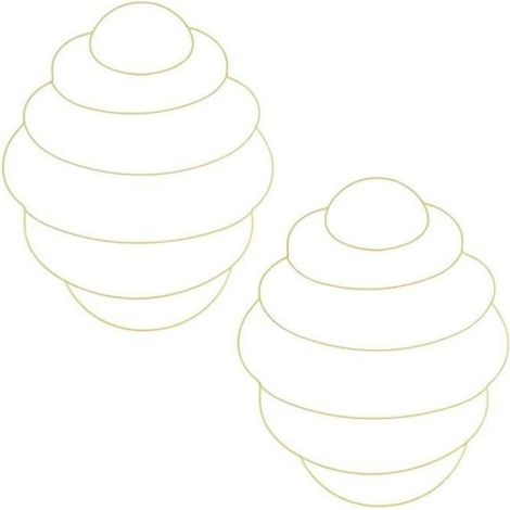 Cadre de Couronne - Forme en Nid d'Abeille - Pour Décoration de Porche Patio Printemps Été - DIY Maison Jardin - 1 Pièce (1/5)