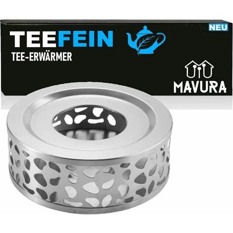 Chauffe-théière TEEFEIN, chauffe-théière en acier inoxydable, dessous de plat, chauffe-café (1/5)