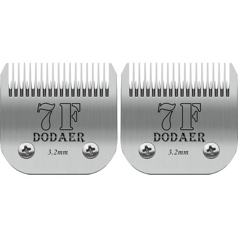 Lame de changement de fente de chien,Compatible avec les séries Moser 45-50/Heiniger/Andis/Oster A5/Wahl 10KM Series tondeuse pour chien,taille 7F 1/8" (3,2 mm) Longueur de coupe,2 unité (1/5)