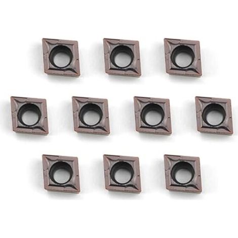 Pastille en carbure réversible pour tour, plaquette de coupe métal acier, lot de 10 pièces