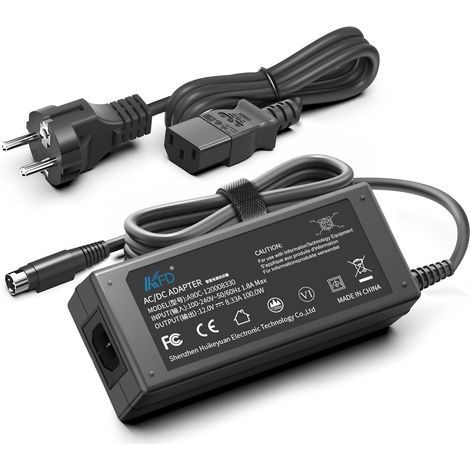 12V 8.33A Adaptateur Chargeur pour Synology Disk Station 4-Bay DS410 DS410j DS411J DS413 DS414 DS415 DS710 DS712 DiskStation Network Storage NAS Server 12VDC Alimentation de NAS Synology DS412+ (1/5)