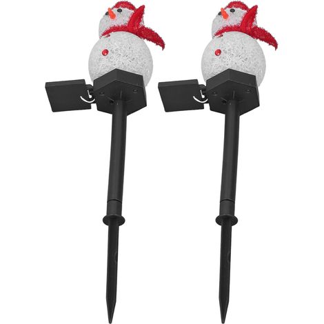 Stück Solar-Schneemann-Lichter, dekorative Schneemann-Leuchtornamente für den Außenbereich, wasserdichte Weihnachts-Schneemann-Dekoration für Garten, Hof und Rasen (1/5)