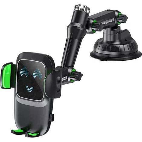 Support Telephone Voiture Ventouse, Porte téléphone Voiture Orientable à 360°, Support Telephone Voiture Tableau de Bord Camion (1/5)