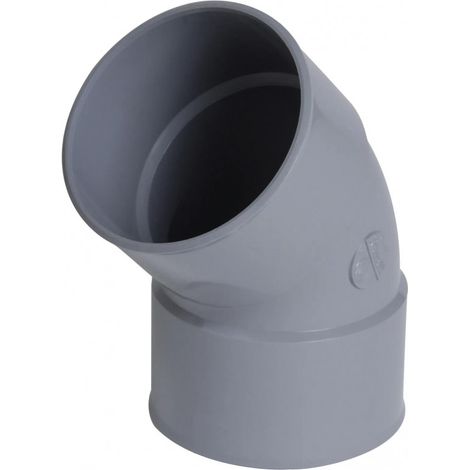 Nicoll – Coude PVC femelle-femelle 45° diamètre 80 mm – Raccord à coller pour évacuation – Compatible avec tubes PVC 80 mm - ucr44