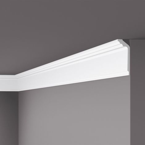 Stuckleiste NOMASTYL GT 50 x 120 x 2000 mm Deckenleiste Polystyrol Weiß Leicht und stabil Hochwertig Schnell montiert 2 Meter NOËL & MARQUET (1/5)