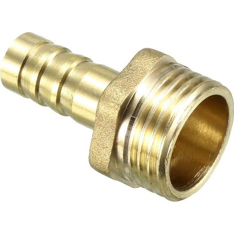 Raccord Cannelé Tuyau en Laiton 10mm Barbelé x Mâle 1/2 PT (1/4)