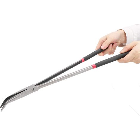 Pince à bec courbé à 45 degrés avec long manche Pince en acier Outils à main 40 (1/5)