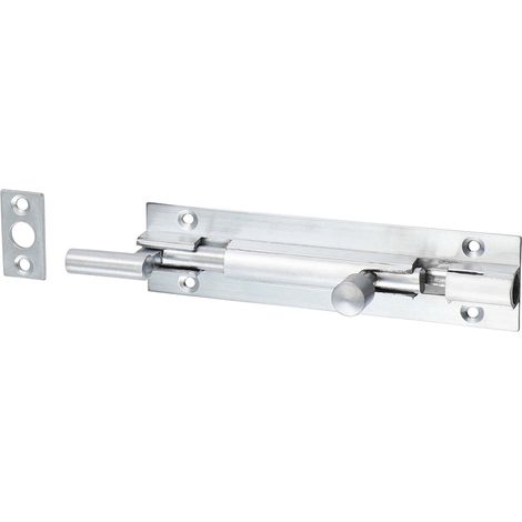 TIMCO Necked Barrel Bolt Satin Chrome - 100 x 25mm