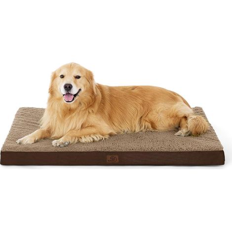 Hundebett orthopädisches Hundematratze L 112 x B 81 x H 8 cm Braun (1/5)