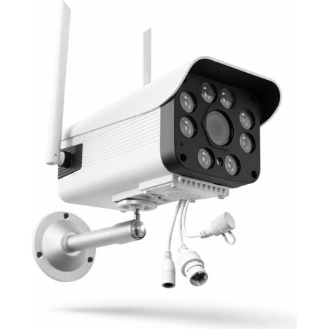 Maka Telecamera di Sorveglianza Wi-Fi Esterno, Visione Notturna Colori, IP66, 24/7