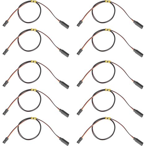 Lot de 10 rallonges servo 458 mm, 3 broches, robustes et durables, pour une utilisation polyvalente. (1/5)
