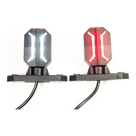 LED rubber side marker light, modern 12V 24V position light for car, truck, caravan, car, lamp, light, white, red, orange (1/5)
