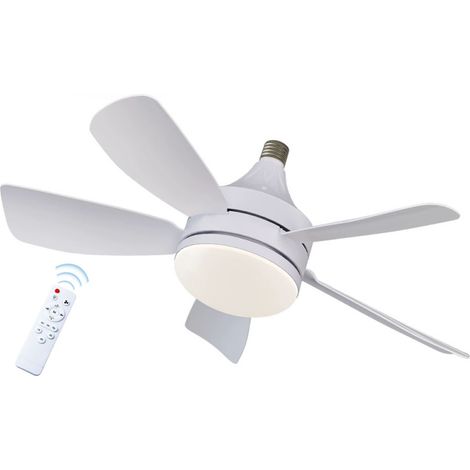 40-W-Deckenventilator mit Licht und Fernbedienung, 3 Geschwindigkeitsstufen, einstellbare Helligkeit 3000K-6500K (Schwarz)