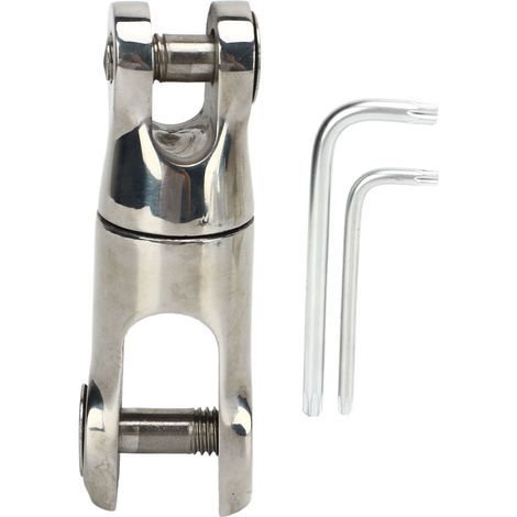 Akozon Connecteur Pivotant de Chaîne D'ancre de Bateau Robuste Connecteur de Chaîne D'ancre de Bateau 316 en Acier Inoxydable Pivotant Marine Finition Brillante 10-12MM 9000 Lbs (1/5)