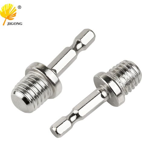 Adaptateur de perçage M14 avec disque de polissage auto-adhésif, connecteur de tige, adaptateur de tige hexagonal, accessoires pour outils électriques