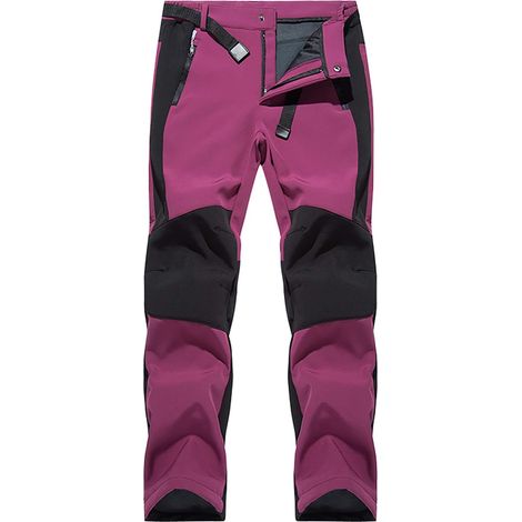 Pantalones casuales para mujer - Cintura elástica - Pantalones de senderismo para mujer - Pantalones térmicos ligeros - Pantalones de trabajo para la oficina