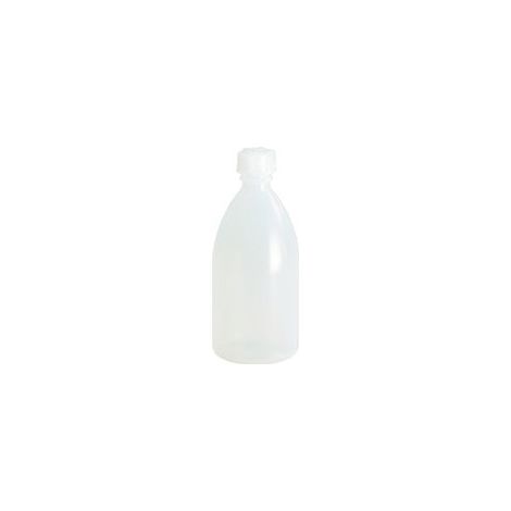 Bottiglia a collo largo H.140mm D.61.3mm PE (LDPE) apertura di riempimento naturale-D.19mm Inh.250ml (Per 10)