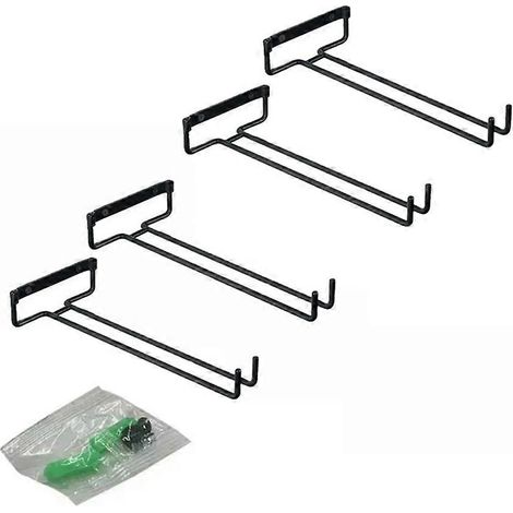 4 pièces vin verre support iron vin glasses support mur mountable vin verre support rangement hanger pour bars café (1/5)