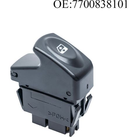 7700838101 Interrupteur de lève-vitre, interrupteur de commande de lève-vitre électrique, pièces automobiles, convient pour Renault, commande la montée et la descente des vitres électriques. (1/4)
