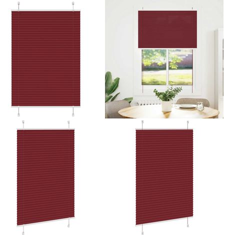 vidaXL Plissee Bordeauxrot 90x100 cm Stoffbreite 89,4 cm Polyester (1/5)