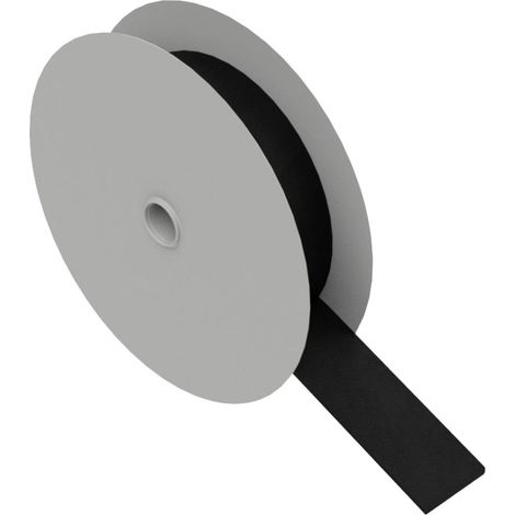 Hebotec 11-KE20001FRT Nastro a strappo per raggruppare Lato morbido e lato rigido (L x L) 1000 mm x 20 mm Nero 1 m (1/2)
