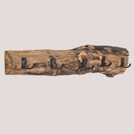 Perchero de Pared en Madera Reciclada Trunc SKLUM             