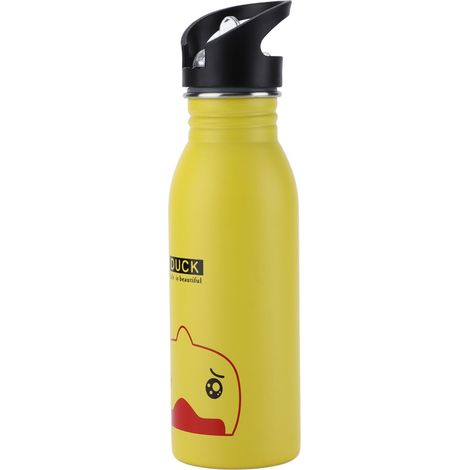 Gourde Isotherme Sport 500ml en Acier Inoxydable avec Bec, Design Canard Jaune pour Randonnée et Fitness (1/5)