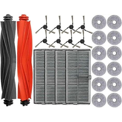 Ersatzteile für den Staubsaugerroboter X40 Pro Ultra: Hauptbürste, HEPA-Filter und Reinigungstuch. (1/5)