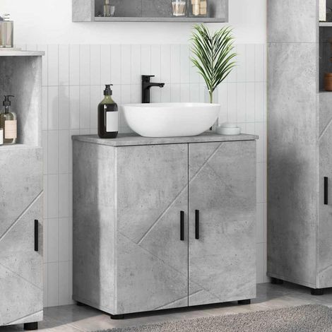 Bathroom Cabinet with Storage Concrete Grey 61 x 35 x 64 cm vidaXL
