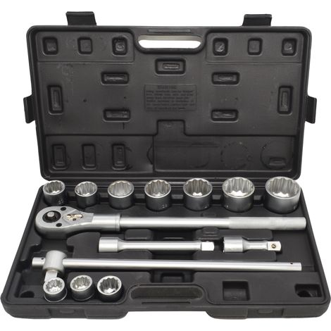 Awtools Steckschlüsselsatz 12-eckig 3/4" 14-teilig. (1/3)