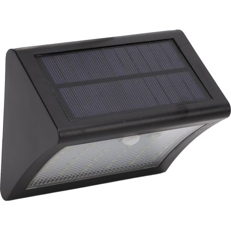 Lampe solaire murale extérieure à détecteur de mouvement, 38 LED, étanche IP65, pour jardin, cour ou escalier. (1/5)